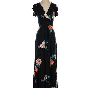 Lovapella  Torri Knit Maxi dress floral. NWT Size is Large Petite